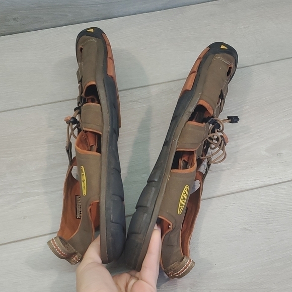 Keen Mens Outdoor Shitake Bombay Hiking Comfort Leather Sandals shoes sz 11.5